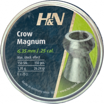 Пуля пневматическая H&N CROW MAGNUM 6,35мм, 1,70гр (150 шт.)